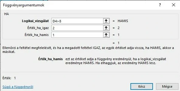Gyakrabban alkalmazott függvények